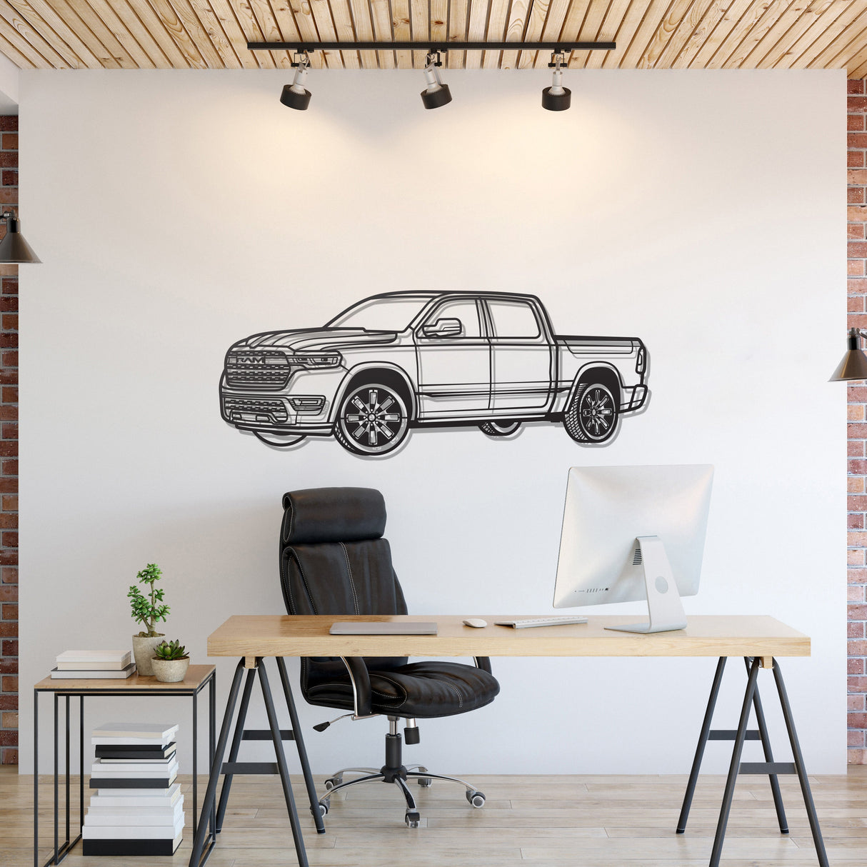 2025 1500 Charger Perspective Metal Car Wall Art - NC1208