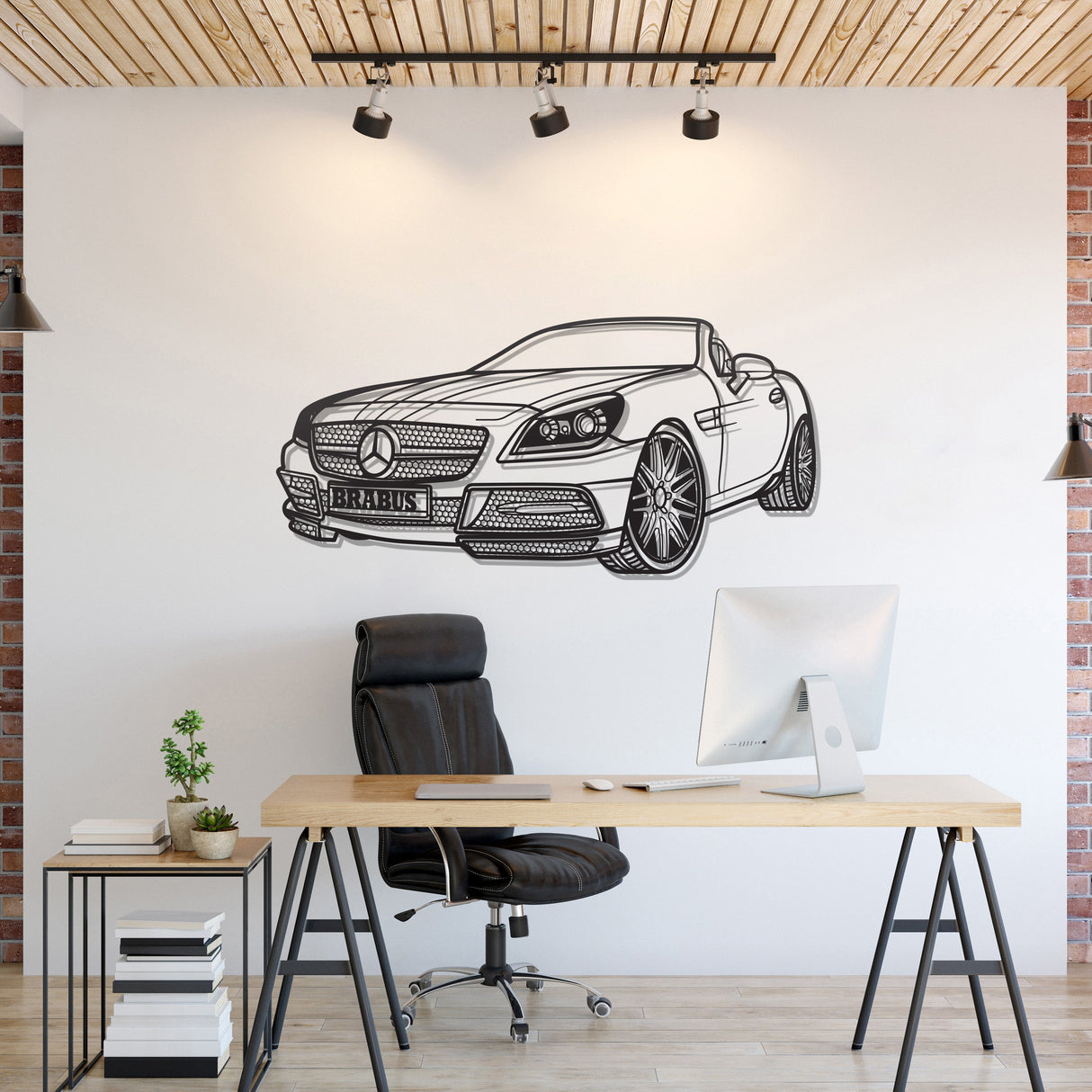 2012 SLK Class Perspective Metal Car Wall Art - NC1203