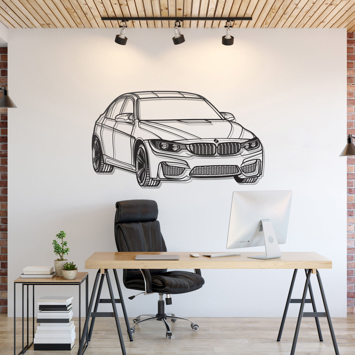 F80 Perspective Metal Car Wall Art - NC1126