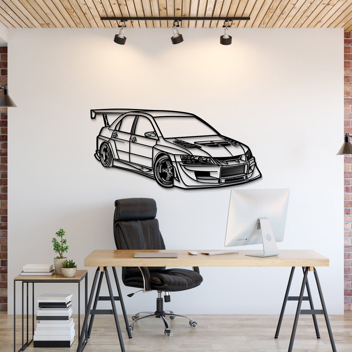 Lancer EVO IX Custom Perspective Metal Car Wall Art - NC1177