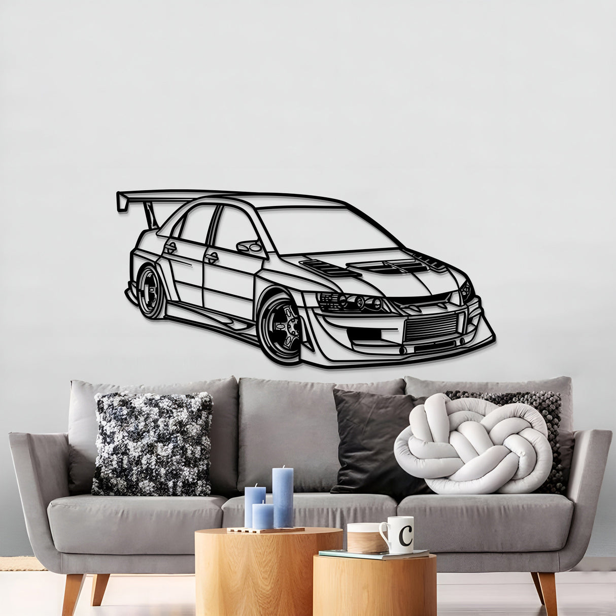 Lancer EVO IX Custom Perspective Metal Car Wall Art - NC1177