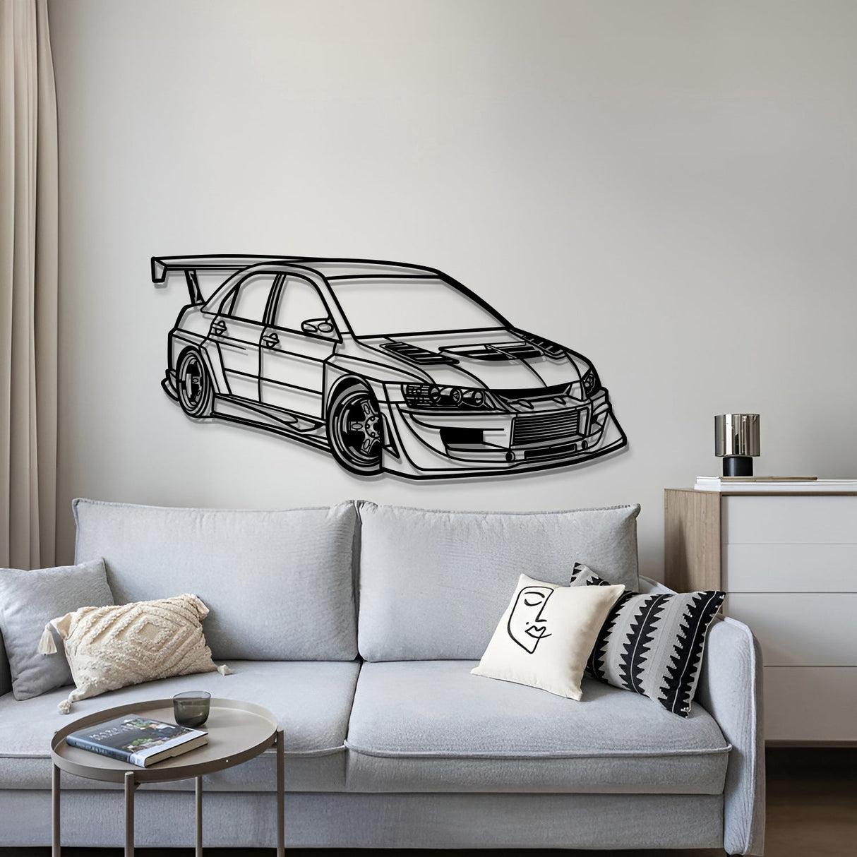 Lancer EVO IX Custom Perspective Metal Car Wall Art - NC1177