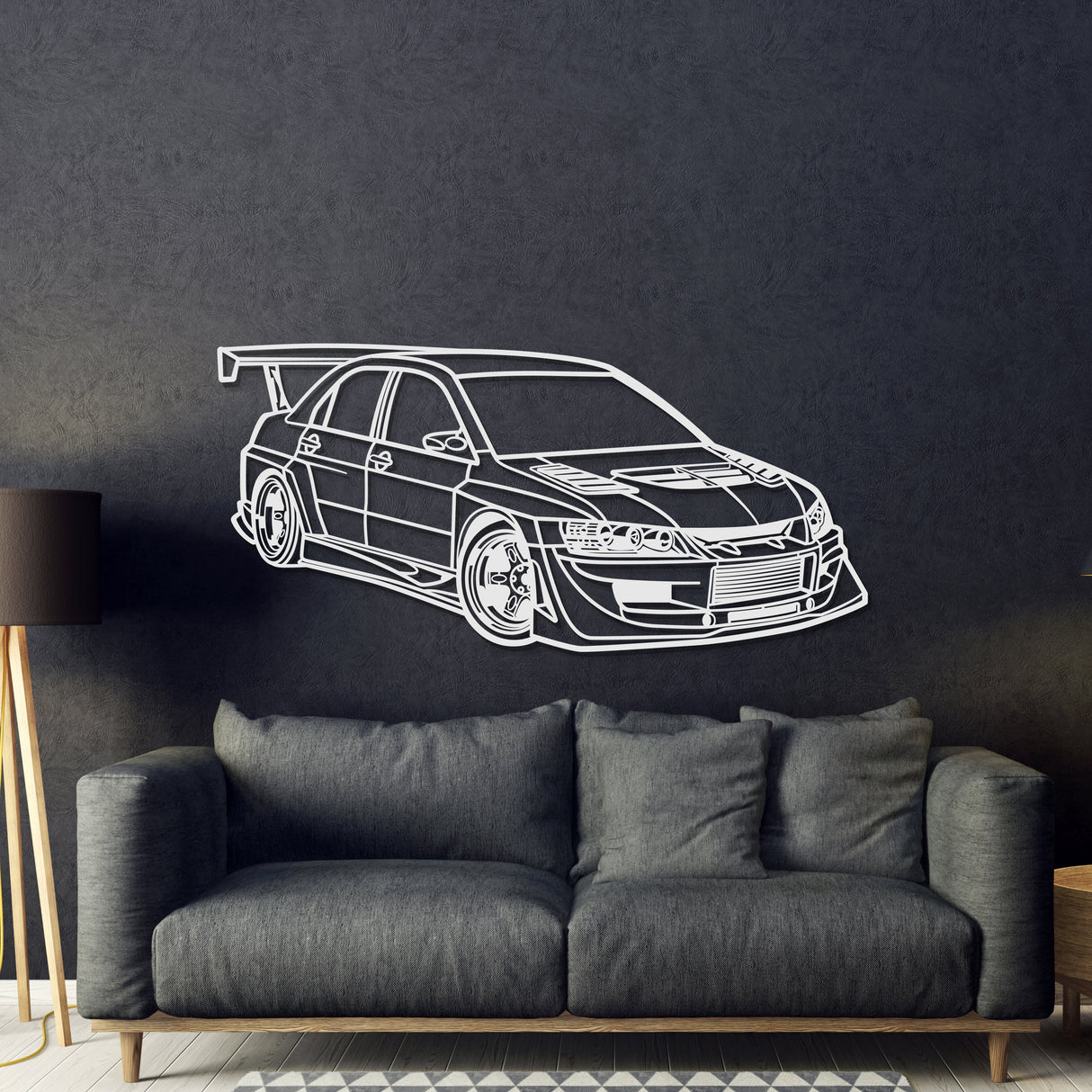 Lancer EVO IX Custom Perspective Metal Car Wall Art - NC1177