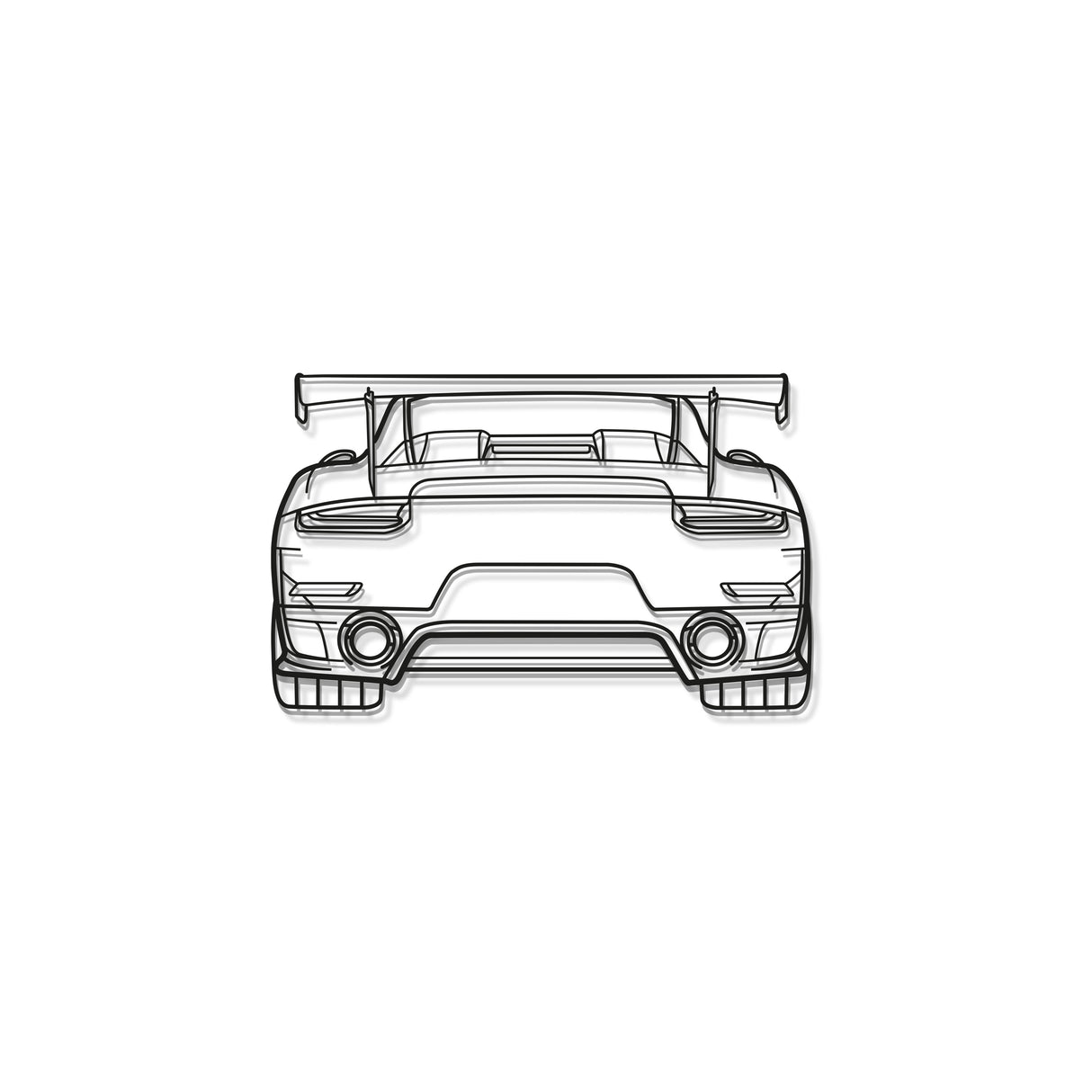 911 GT2 RS Model 991 Back Metal Car Wall Art - NC0850