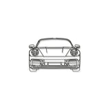 911 Model 992 Front View Metal Car Wall Art - NC0865