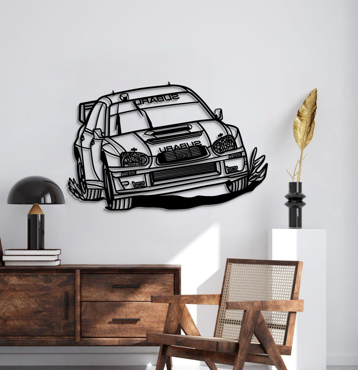 Impreza WRX STI Blobeye WRC Perspective Metal Car Wall Art - NC1190