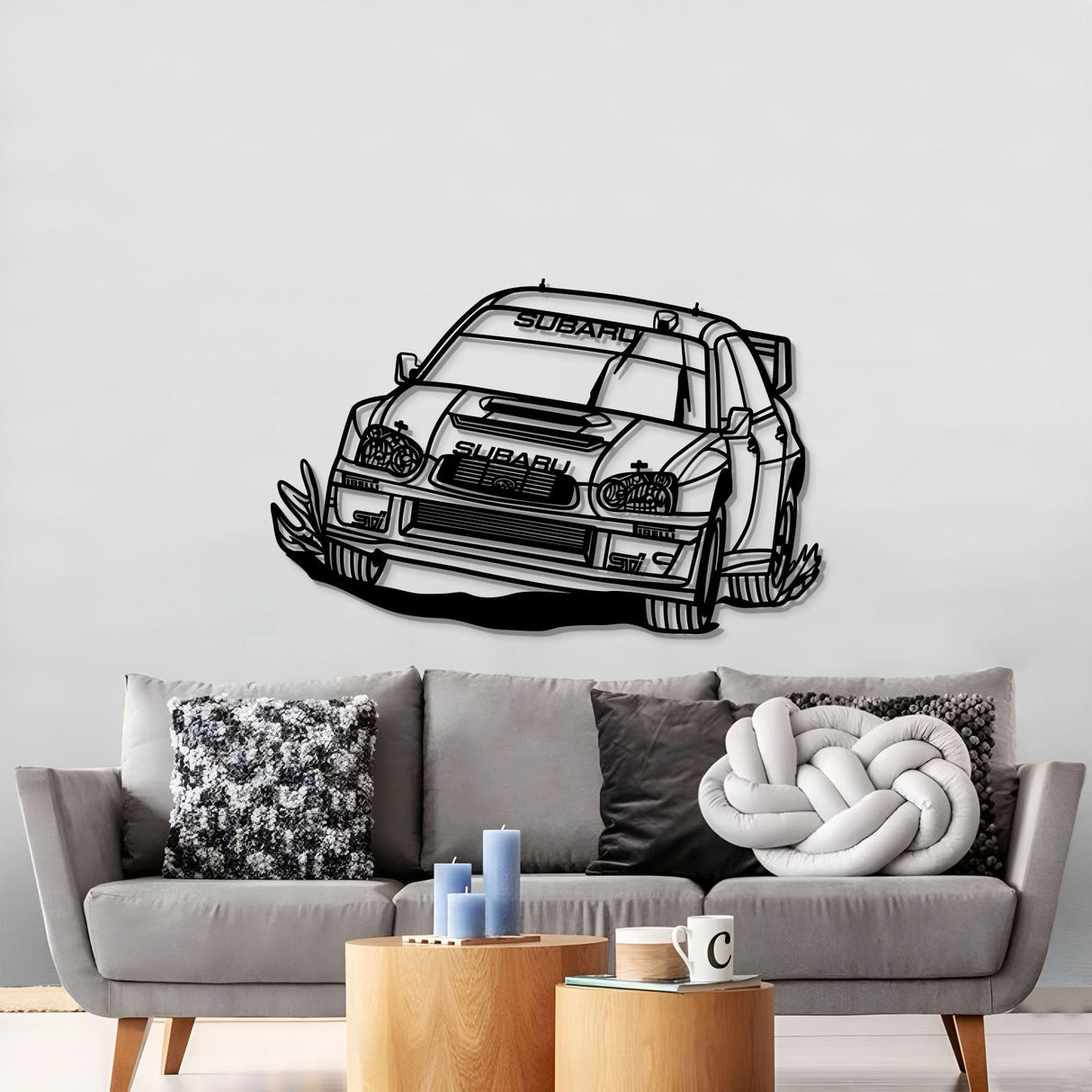 Impreza WRX STI Blobeye WRC Perspective Metal Car Wall Art - NC1190