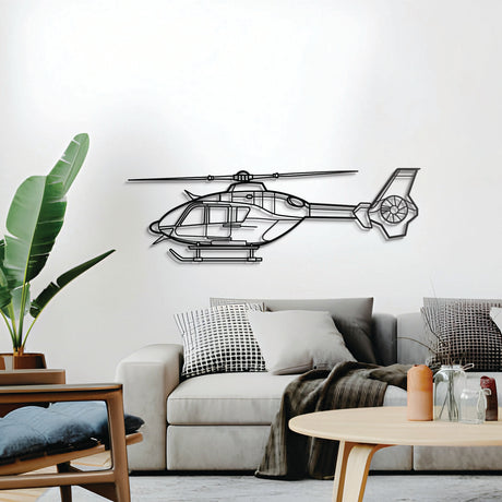 Airbus EC135T2 aviation wall décor – sleek rotorcraft design, ideal for hangar, office, or living space