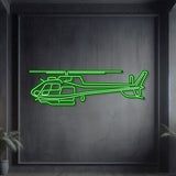 H125 neon wall art, sleek aviation décor perfect for hangars, modern offices, or contemporary living spaces