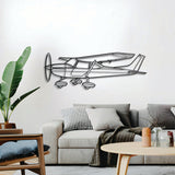 Skylane UL Angle metal wall décor, textured matte steel lifted 1 cm for sleek floating aviation design