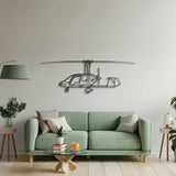 Aviation décor: Argon GTL metal wall art in matte steel with floating 3D effect—perfect for hangar or office