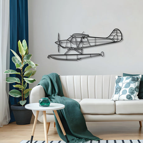 Historic A‑1B Skyraider silhouette – powder‑coated matte finish blending with modern interiors; known as a rugged, piston‑engined close air support aircraft