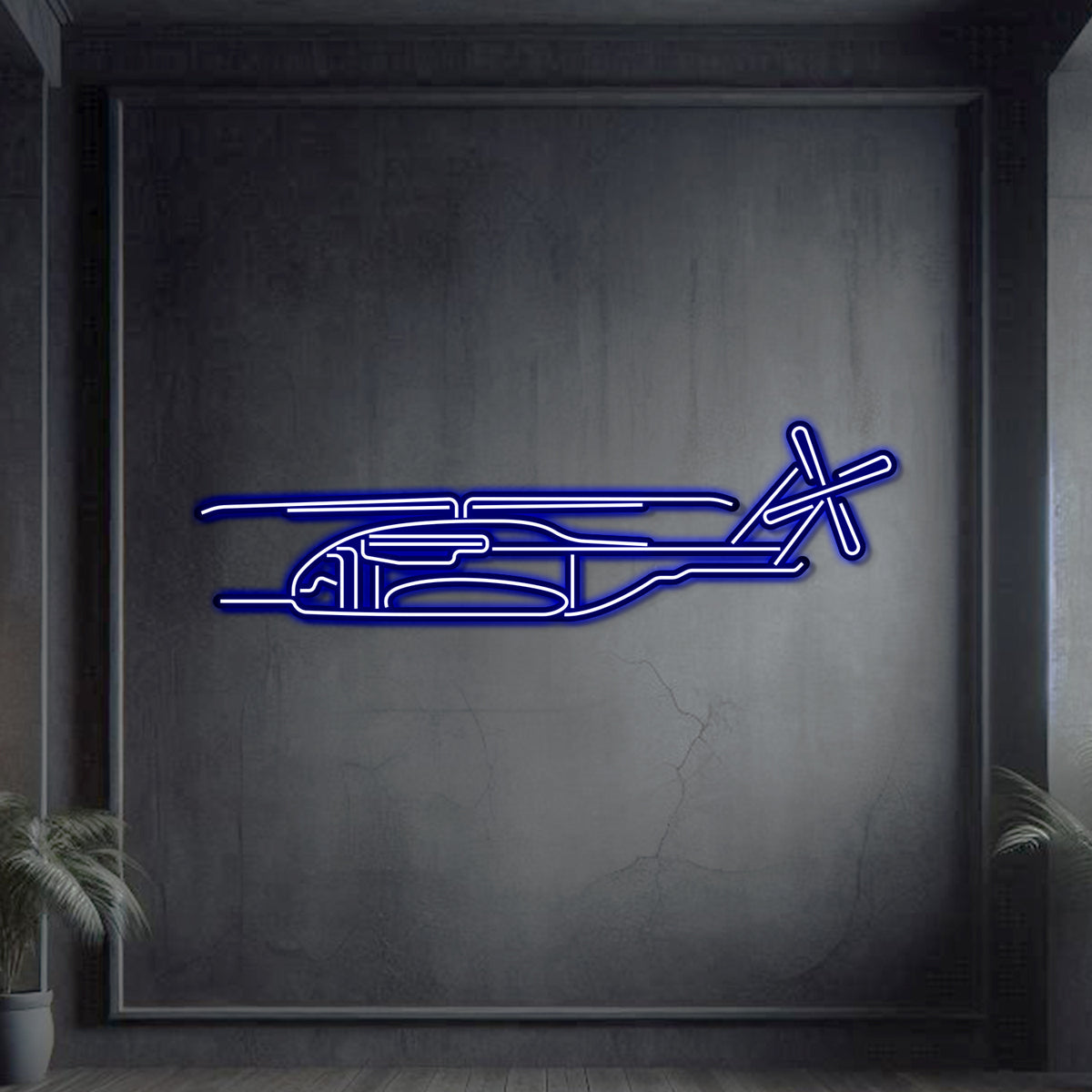 Neon‑lit King Stallion silhouette, textured matte steel with elevated neon frame delivering immersive 3D depth and dynamic presence