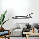CF‑105 Arrow wall décor – elevated 1 cm off the wall using spacers to create a striking 3D shadow effect of this Mach 2‑capable Cold War interceptor