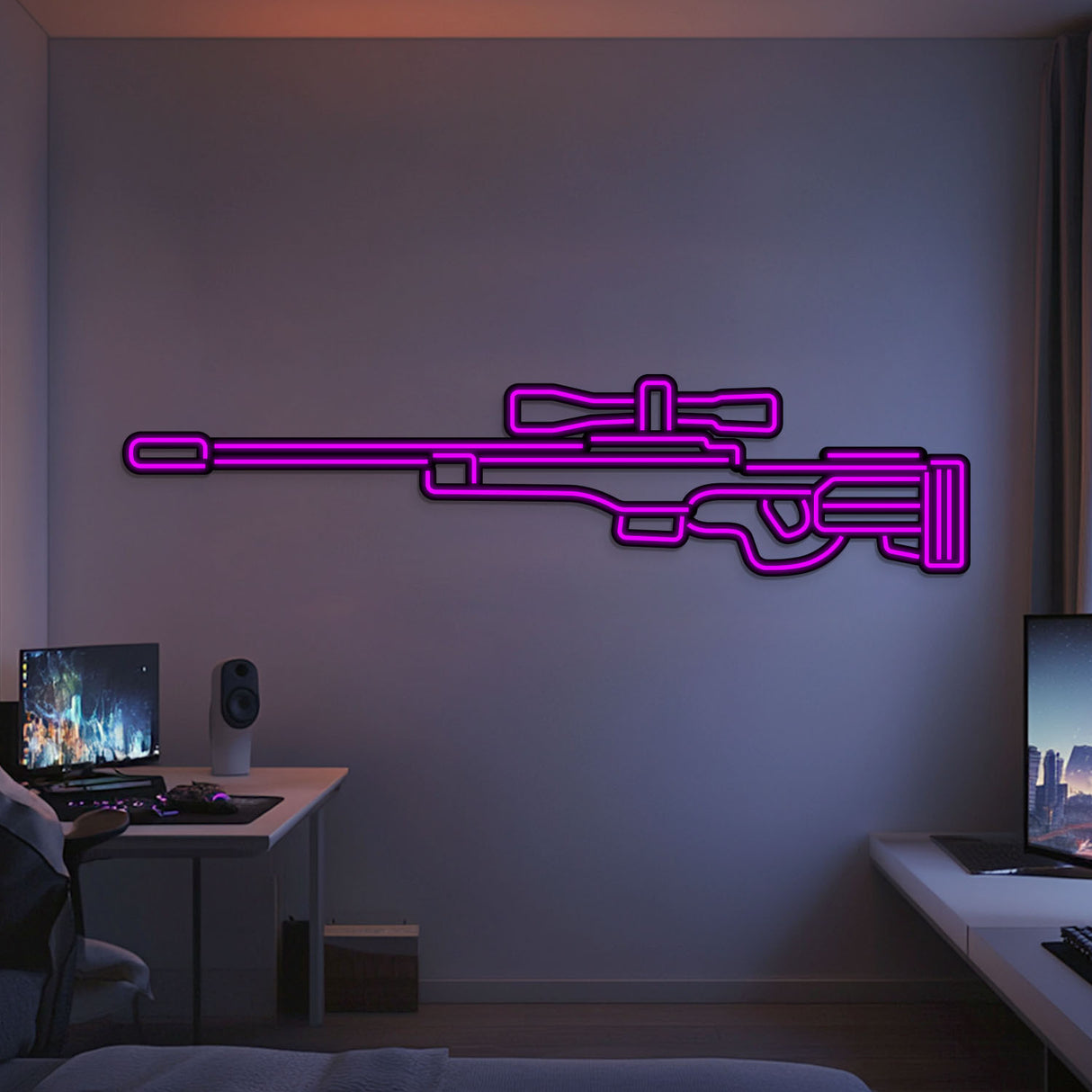 AWP Metal Neon Weapon Wall Art - NCN0063