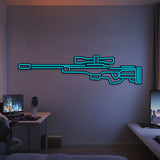 AWP Metal Neon Weapon Wall Art - NCN0063