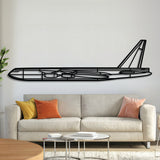 B‑52D Stratofortress strategic bomber wall art, laser‑cut 2 mm steel with matte textured finish and 3D elevation