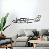 Beech Baron 95‑B55 airplane metal wall art – handcrafted aviation piece for enthusiasts and pilots