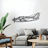 King Air C90A wall décor – elevated slightly off the wall with spacers for a refined 3D shadow effect showcasing its distinctive high‑performance turboprop profile