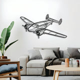 Model 18 wall décor – elevated slightly off the wall with spacers to create a striking 3D shadow effect of this classic 1937 low‑wing taildragger