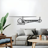 47 aircraft wall décor – elevated 1 cm from the wall using elevation screws for a subtle 3D shadow effect