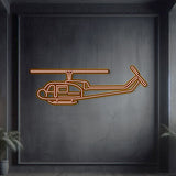 Navigate Craft Med Huey décor, ready‑to‑hang with neon accent, perfect avgeek gift for helicopter enthusiasts