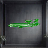 E‑3G Sentry neon wall art, sleek modern aviation décor perfect for hangars, operations centers, or contemporary living spaces