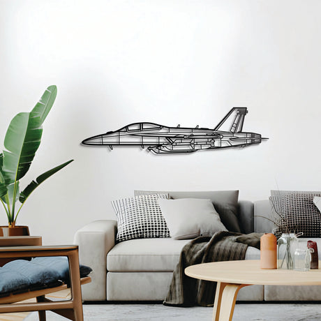 EA‑18 Growler electronic warfare jet wall décor – sleek modern design, perfect for hangar, office, or living space