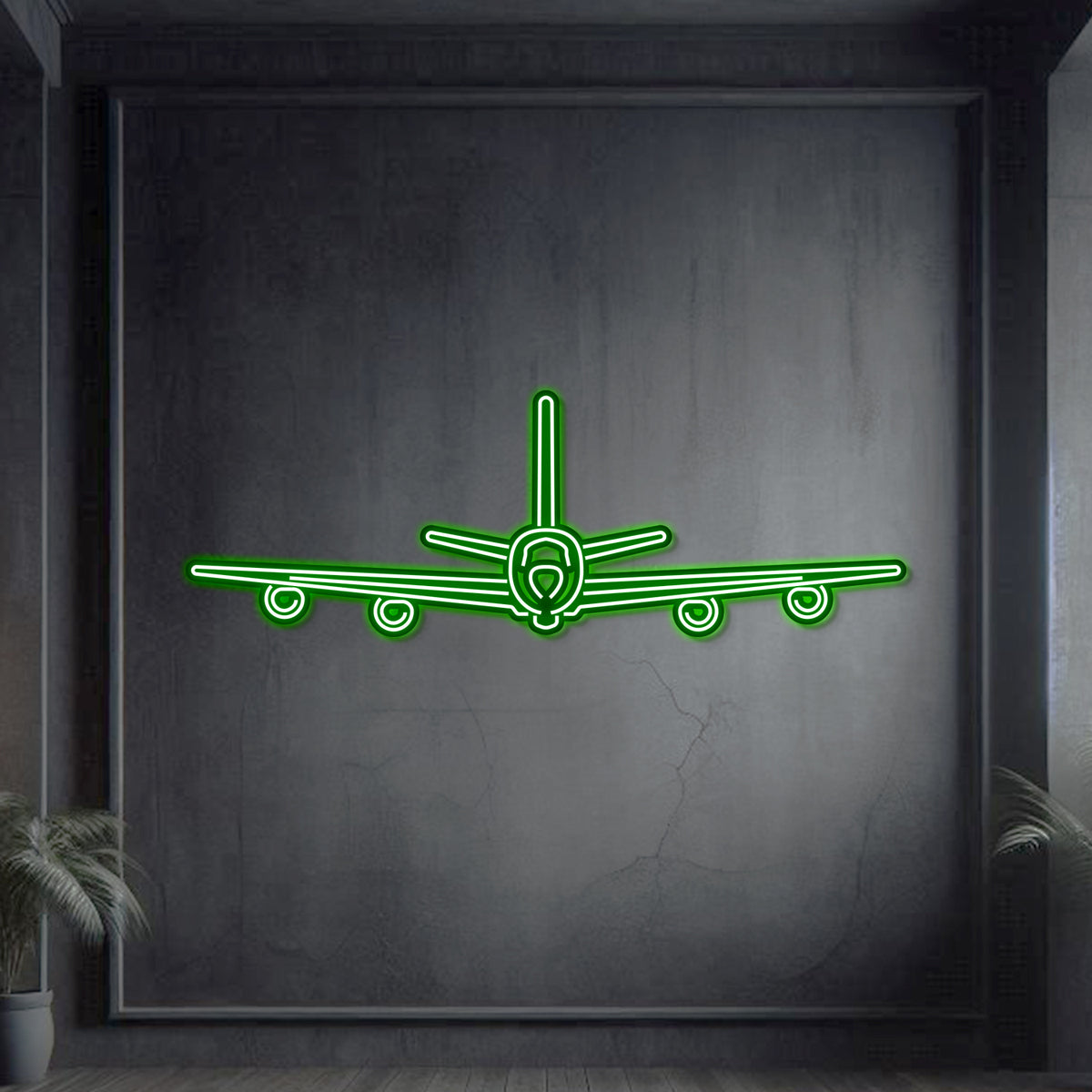 KC‑135R neon wall art, sleek aviation décor ideal for hangars, offices, or modern living spaces