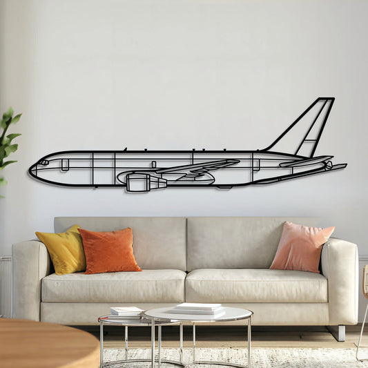 KC‑46A Pegasus aerial refueling tanker wall art, laser‑cut textured steel with matte finish