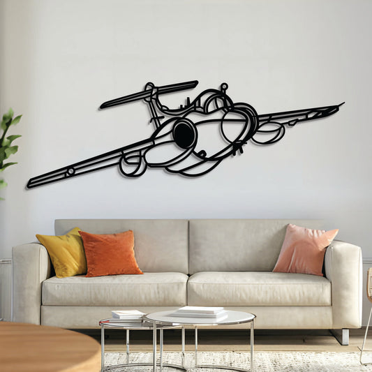 Blackburn Buccaneer Mk 2 low‑level strike aircraft wall art, laser‑cut 2 mm steel with matte textured finish and 3D elevation
