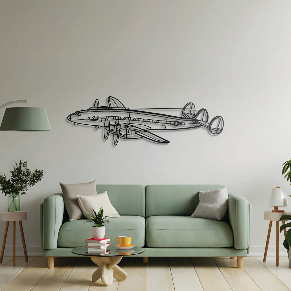 Matte-finish C-121A Constellation wall art, perfect aviation heritage gift for special occasions like anniversaries or retirements