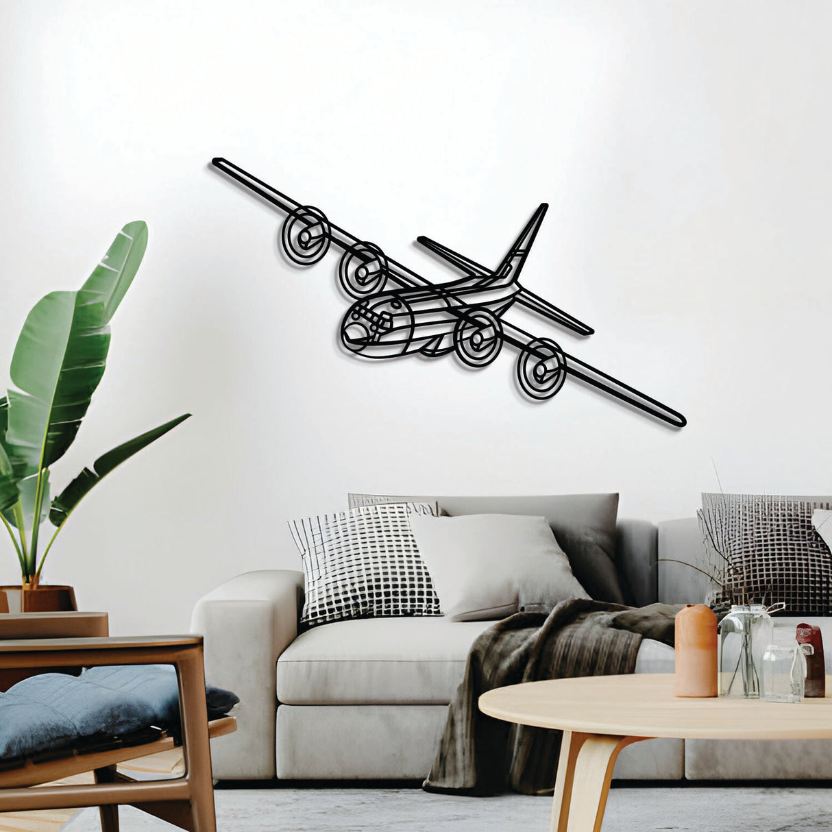 Navigate Craft C‑130H2 décor, ready-to-hang with elevation screws, ideal gift for avgeek aviation enthusiasts