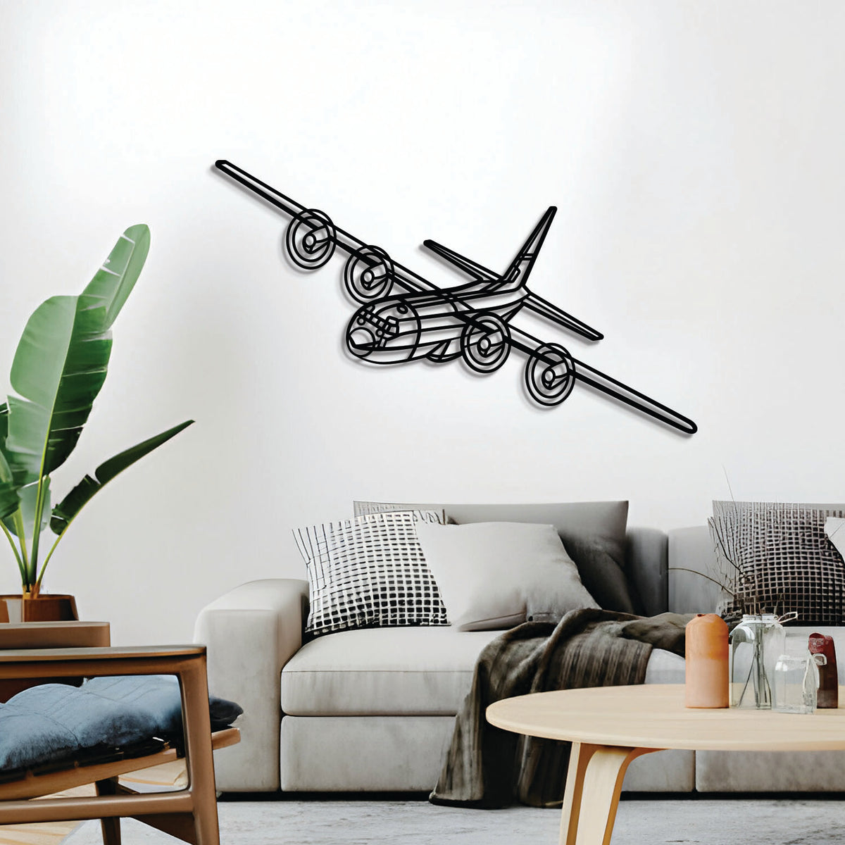 Navigate Craft C‑130H2 décor, ready-to-hang with elevation screws, ideal gift for avgeek aviation enthusiasts