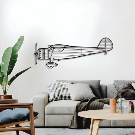 C‑165 metal aircraft wall decoration – textured steel with matte finish, mounted 1 cm off the wall for 3D effect