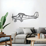 Ready-to-hang C‑42B aircraft wall décor, textured matte steel—perfect aviation enthusiast gift