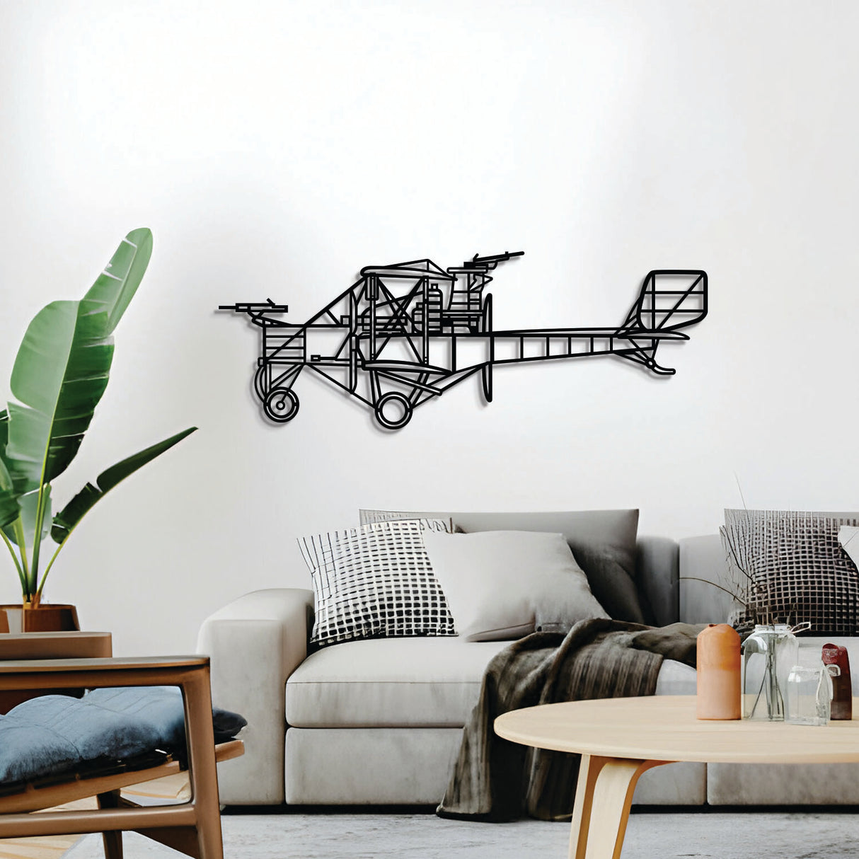 Navigate Craft Caproni Ca.3 décor, ready‑to‑hang with elevation spacers, ideal vintage aviation gift for avgeeks