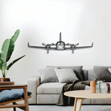 Cessna 421C pressurized twin piston aircraft silhouette, floating 1 cm from wall, ready-to-hang centerpiece