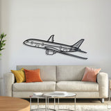 Minimalist Boeing 787 silhouette — slightly elevated off the wall for a 3D depth effect
