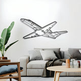 Ready-to-hang 2 mm steel CJ3 aircraft wall sculpture with 1 cm elevation for depth