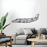 Citation XLS aircraft wall décor in matte powder-coated steel, ready-to-hang aviation artwork