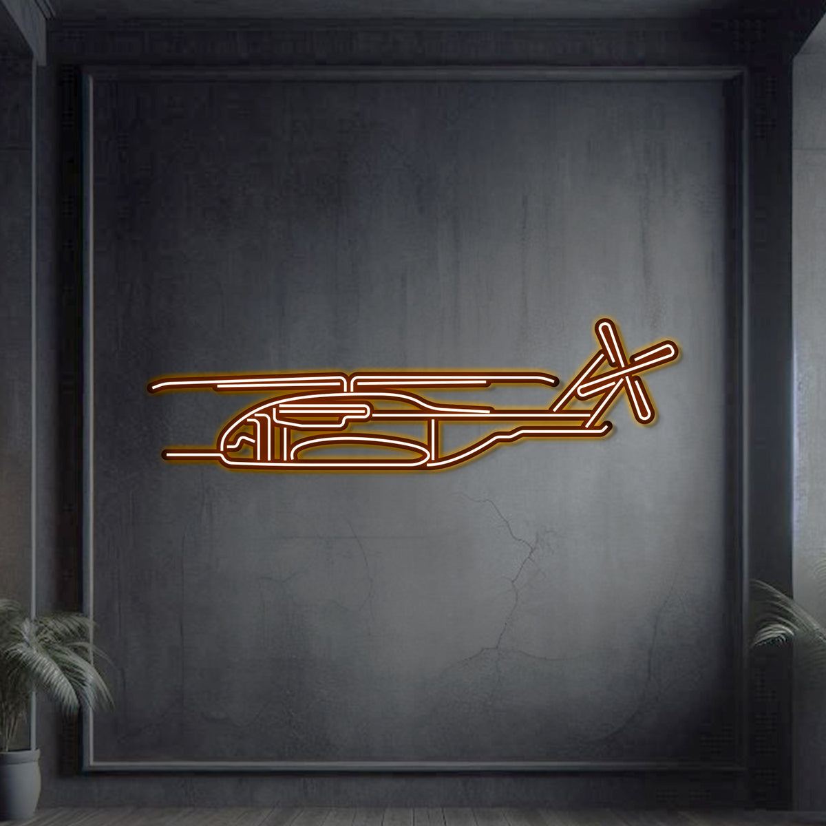 Navigate Craft CH‑53K décor, ready‑to‑hang wall art with neon accent—perfect gift for military rotorcraft aficionados and heavy‑lift aviation fans