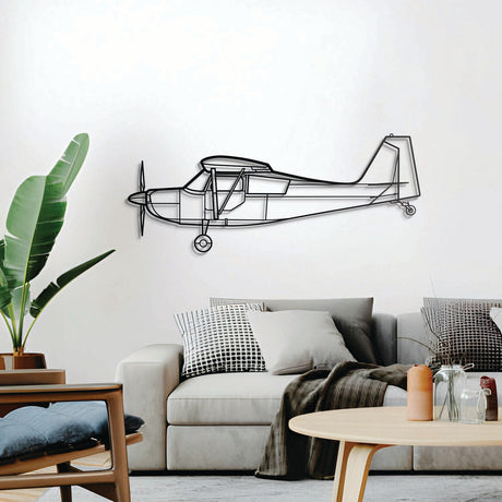 Ready‑to‑hang Bellanca Champion 7ECA aircraft wall decor, textured dyed steel—ideal gift for aviation enthusiasts