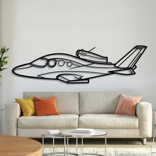 Cirrus SF50 Vision Jet personal business jet metal wall art – laser-cut matte black steel silhouette