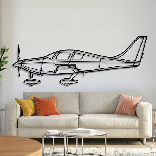 Matte‑finish laser‑cut Columbia 350 sleek aircraft silhouette wall art in steel