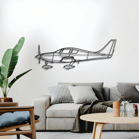 Ready‑to‑hang 2 mm steel Columbia 350 aircraft wall sculpture lifted 1 cm off the wall