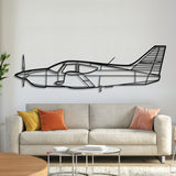 Commander 114B metal aircraft wall art in 2 mm laser‑cut steel with matte powder‑coated textured finish and 1 cm elevation screws for a premium floating 3D appearance