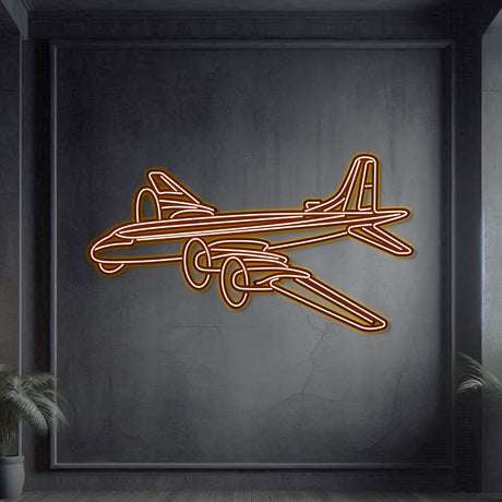 Navigate Craft CP‑107 Argus décor, ready‑to‑hang with neon outline—ideal avgeek gift for Cold War aerial surveillance enthusiasts