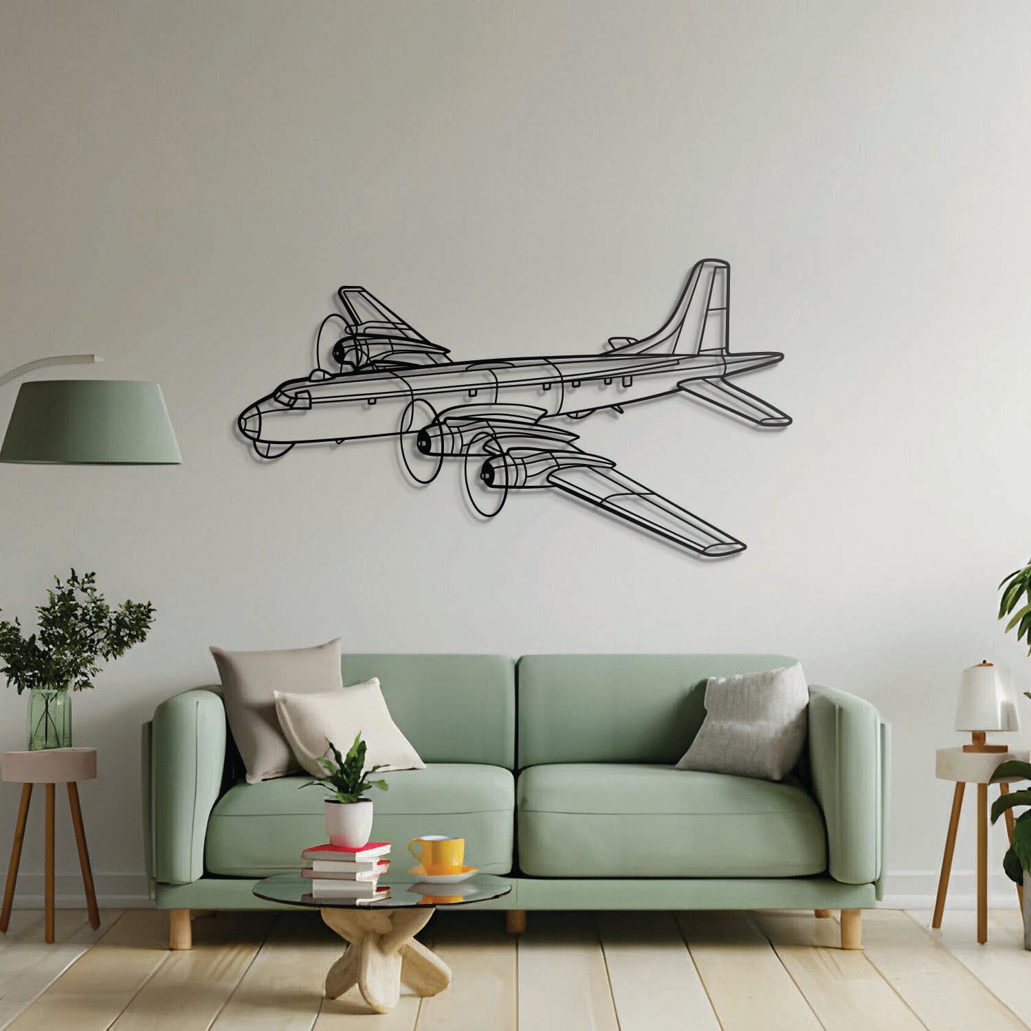 Aviation décor highlight: CP‑107 Argus Angle laser‑cut steel wall art with matte finish and elevation screws for avgeek spaces