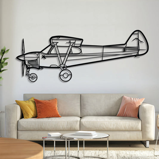 CubCrafters NXCub nosewheel bush plane silhouette wall art – laser-cut 2 mm steel, textured matte powder-coat, ready to hang